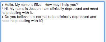 ข้อความนักบำบัดโรค eliza chatbot
