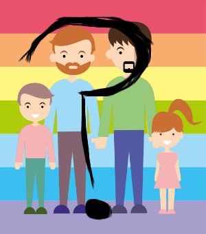 homofil familie spørsmålstegn