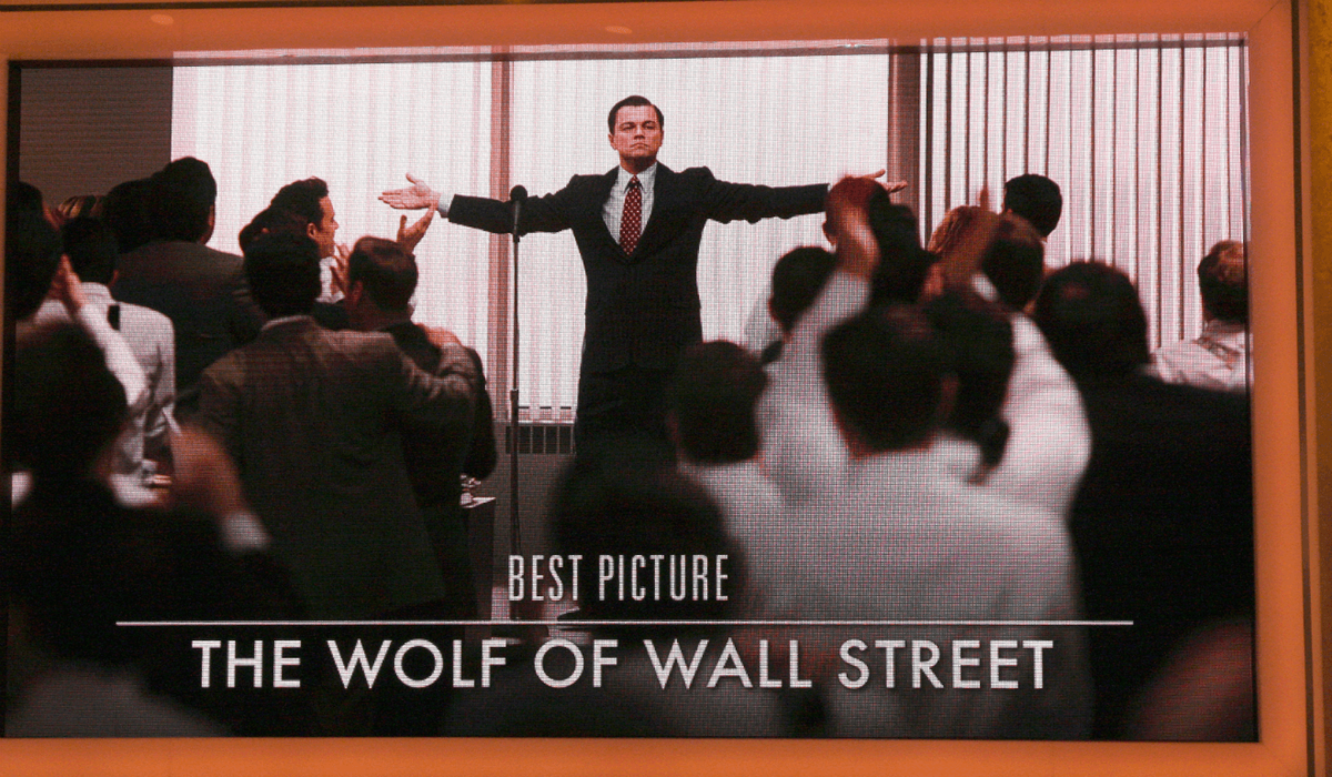 wolf of wall street scene beste bild nominasjon